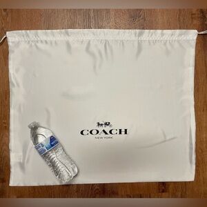 Coach White Drawstring Logo Dust Bag for purses and totes size XL-2XL